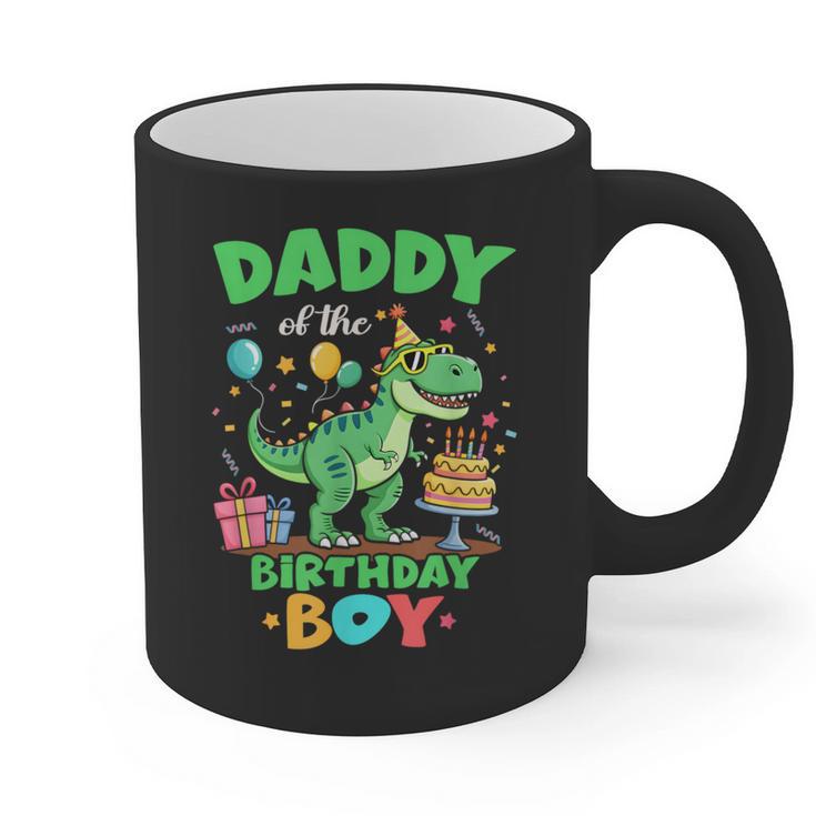 Daddy Of The Birthday Boy T Rex Dinosaur Family Party Graphic Print Coffee Mug