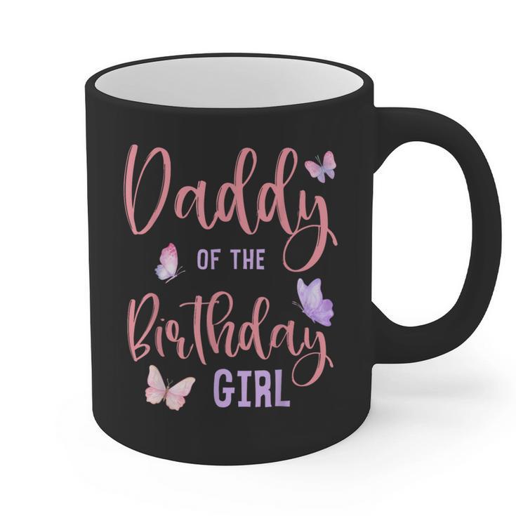 Daddy Of The Birthday Girl Butterfly Party Matching Family Graphic Print Coffee Mug