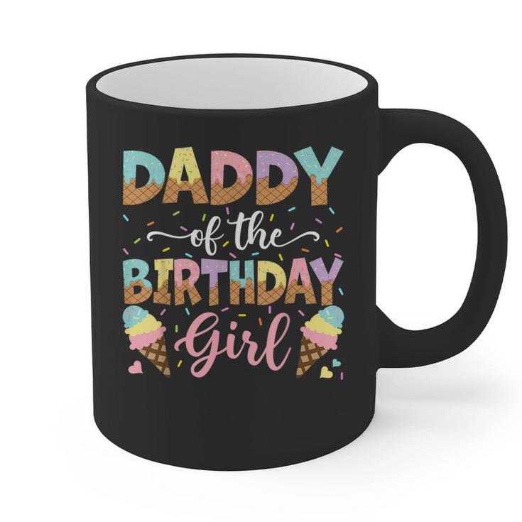 Daddy Of The Birthday Girl Ice Cream Lover Party Graphic Print Coffee Mug