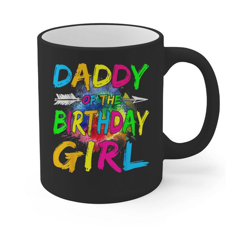 Daddy Of The Birthday Girl Retro 80's Party Graphic Print Coffee Mug