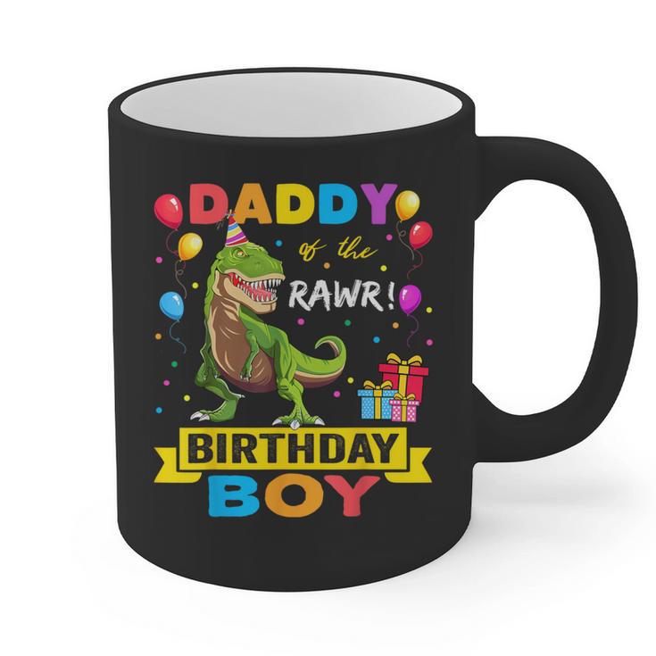 Daddy Dinosaur Shirt Cute Birthday Boy Family Apparel Graphic Print Coffee Mug