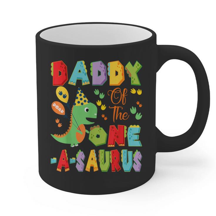 Daddy Of The One-A-Saurus 1St Birthday Boy Dinosaur Graphic Print Coffee Mug