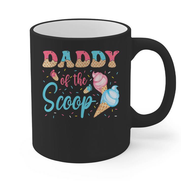 Daddy Of The Scoop Ice Cream Gender Reveal Baby Shower Graphic Print Coffee Mug