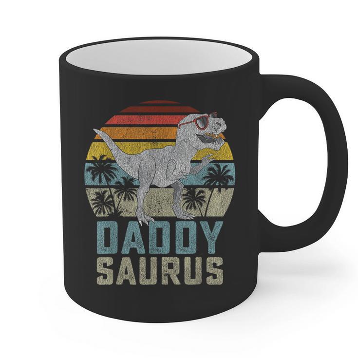 Daddysaurus T Rex Dinosaur Daddy Saurus Family Matching Graphic Print Coffee Mug