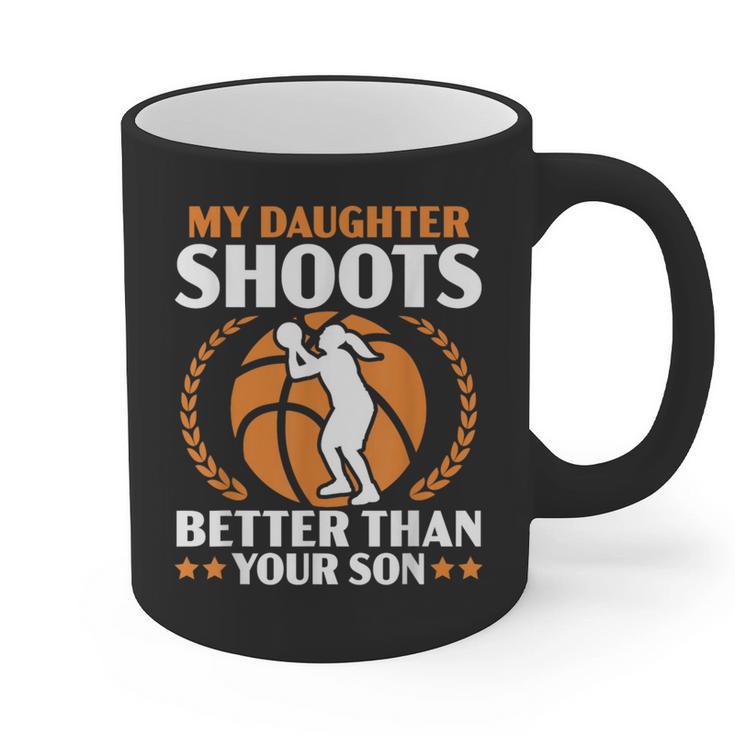 Daughter Basketball Sport Basketball Dad Mom Basketball Fan Graphic Print Coffee Mug