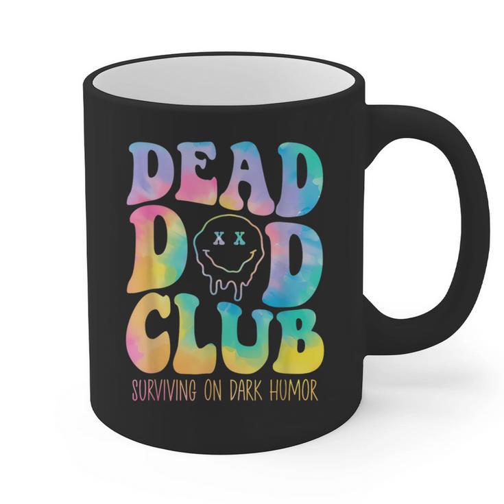 Dead Dad Club Surviving On Dark Humor Hippie Graphic Print Coffee Mug