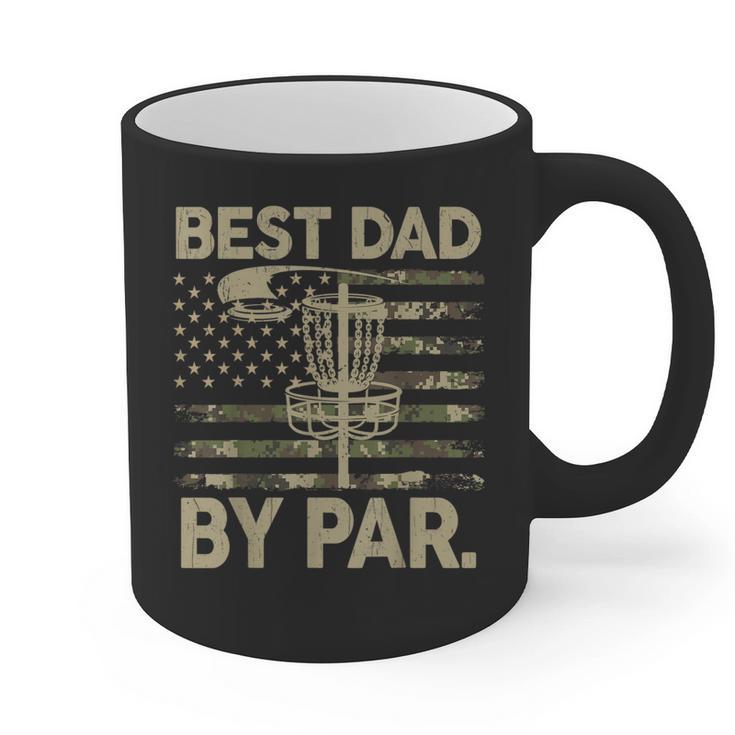 Disc Golf Frisbee Best Dad Par Camo US Flag Golfer Graphic Print Coffee Mug