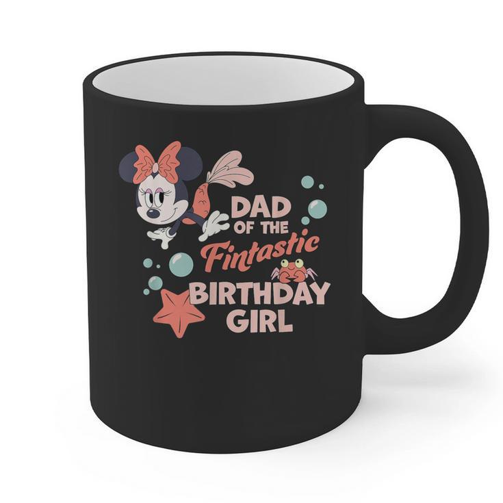 Disney Minnie Mouse Mermaid Dad Of The Birthday Girl Graphic Print Coffee Mug