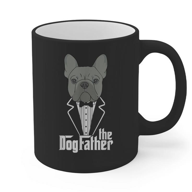 The Dogfather French Bulldog Dad Frenchie Papa  T-Shirt Small Graphic Print Coffee Mug
