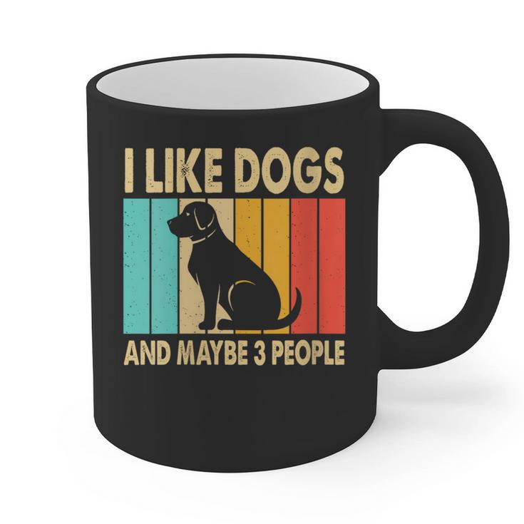 I Like Dogs And Maybe 3 People Introvert Graphic Print Coffee Mug