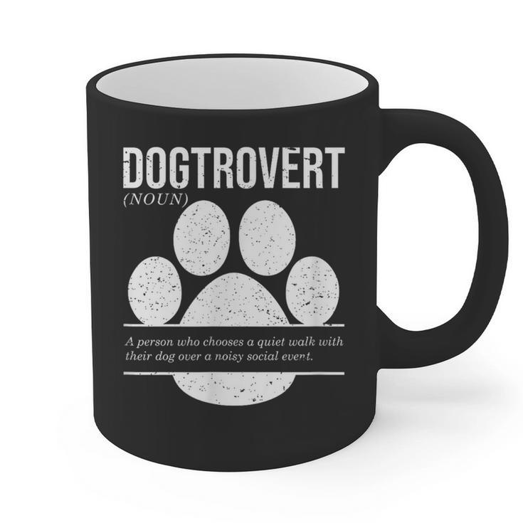 Dogtrovert Definition Introvert Dog Lover For Men Women Girls Kids Graphic Print Coffee Mug