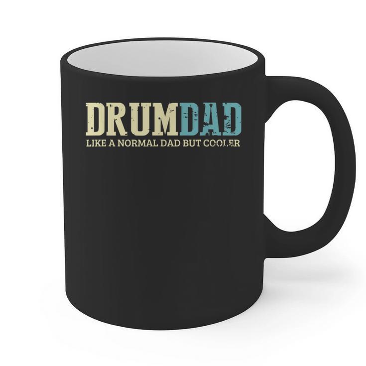 Drum Dad Like A Normal Dad But Cooler Shirt Music Dad Graphic Print Coffee Mug