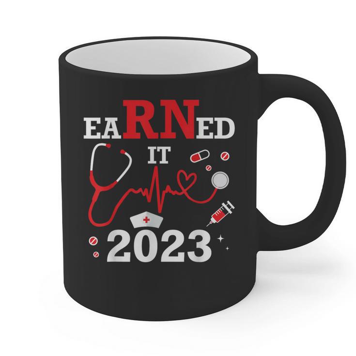 Earned It 2023 For Nurse Graduation Or RN LPN Class Of Graphic Print Coffee Mug