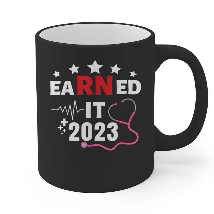 Earned It 2023 For Nurse Graduation Or RN LPN Class Of 2023 Graphic Print Coffee Mug