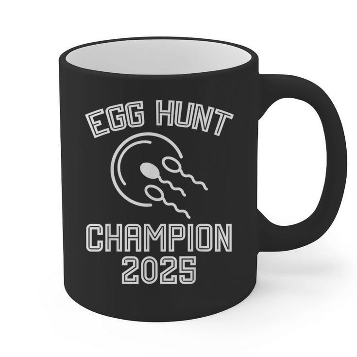 Egg Hunt Champion 2025 First Time Dad Pregnancy Reveal Graphic Print Coffee Mug