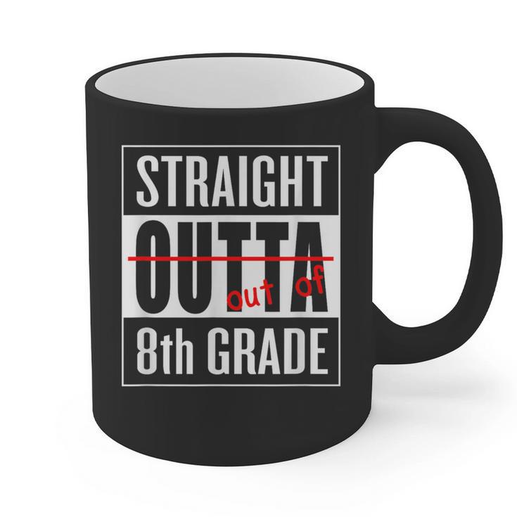 Eighth Grade Graduation Shirt Straight Outta 8th Grade Graphic Print Coffee Mug