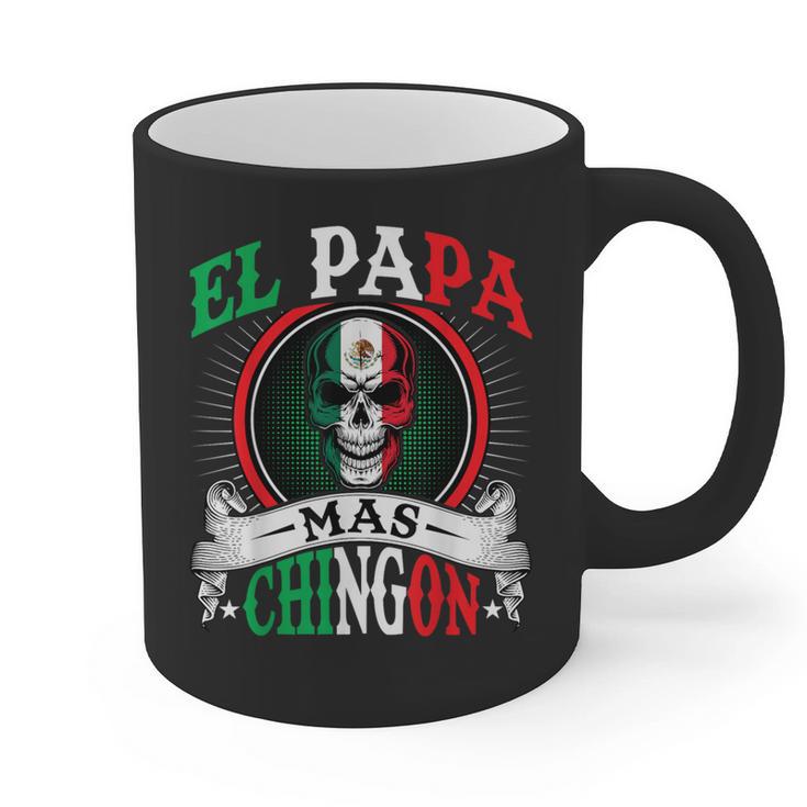 El Papa Mas Chingon Mexican Dad Husband Regalo Flag Graphic Print Coffee Mug