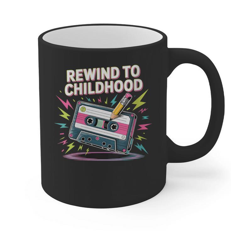 Elder Millennials Embracing 90s Rewind Nostalgia Vibes Graphic Print Coffee Mug