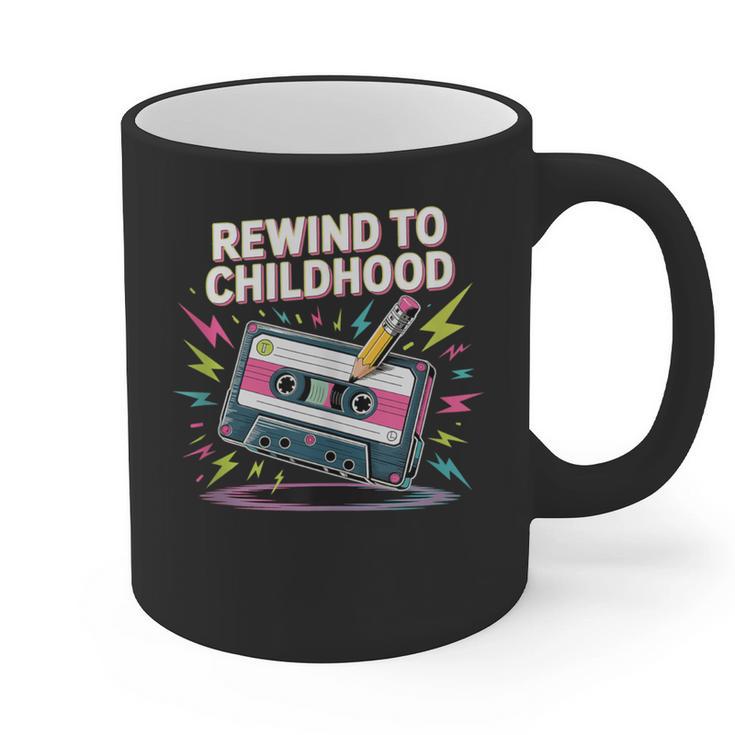 Elder Millennials Embracing 90s Rewind Nostalgia Vibes Graphic Print Coffee Mug