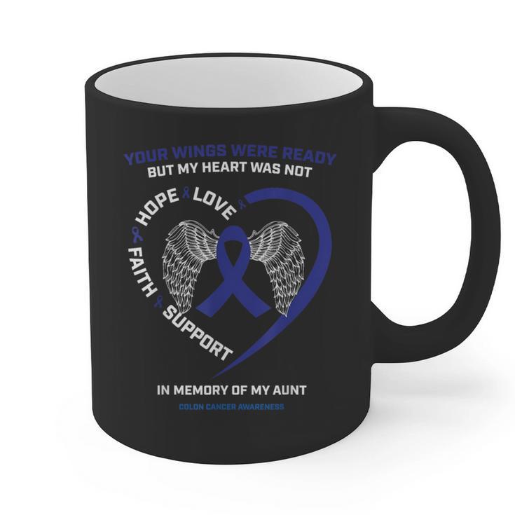 Faith Hope Love In Memory Of My Aunt Colon Cancer Awareness Graphic Print Coffee Mug