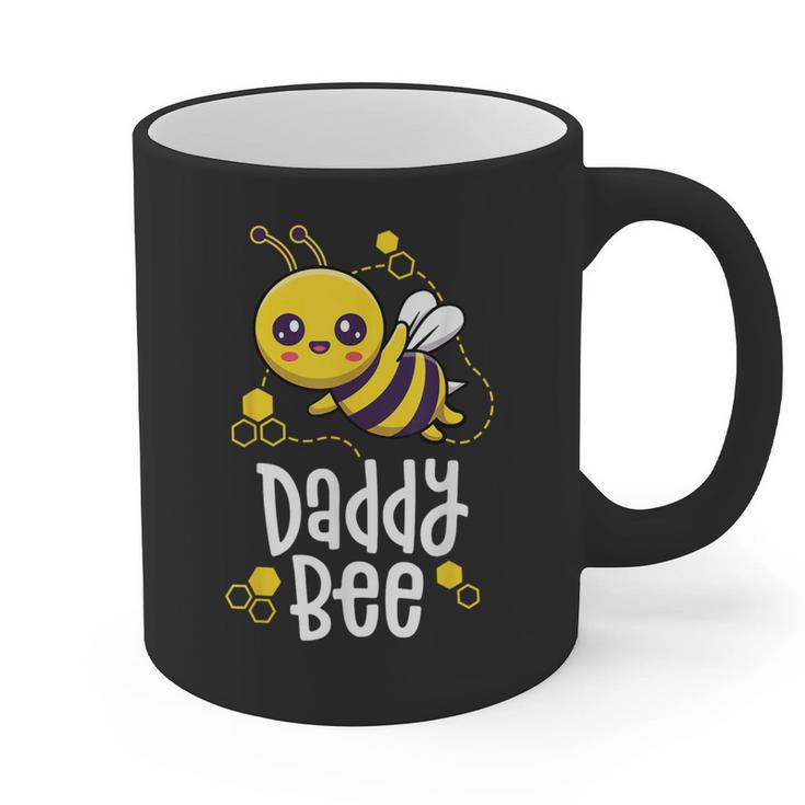 Family Bee Shirts Dad Daddy First Bee Day Outfit Birthday Graphic Print Coffee Mug