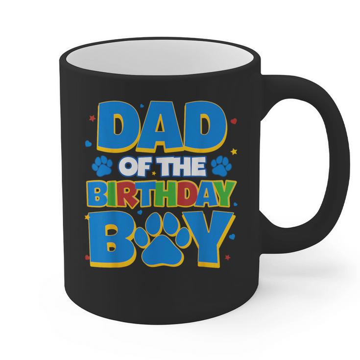 Family Matching Party Shirt Dad Of The Birthday Boy Graphic Print Coffee Mug