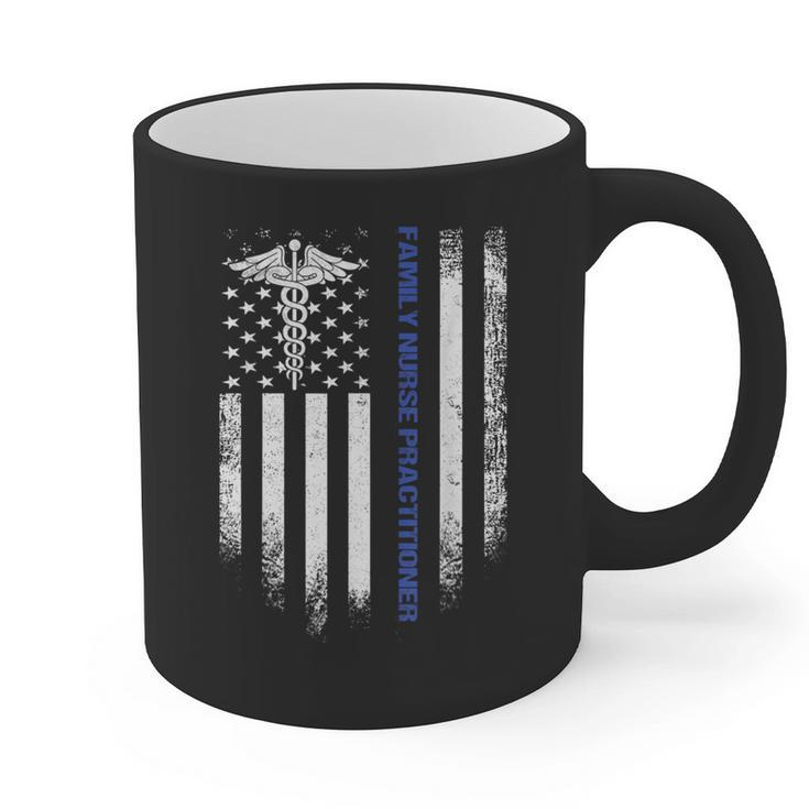 Family Nurse Practitioner Flag FNP Nursing Graduation Graphic Print Coffee Mug