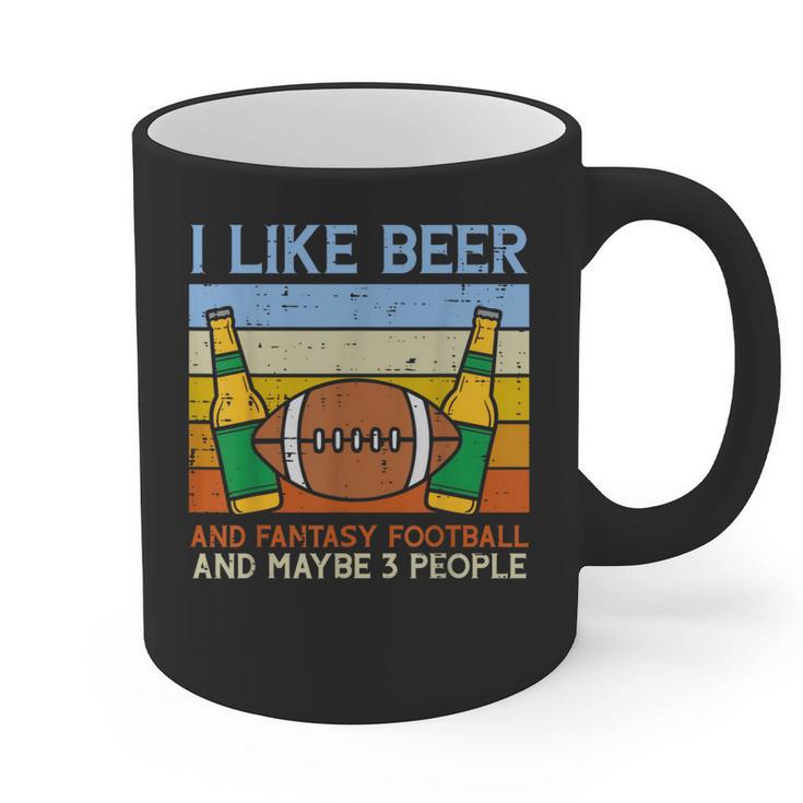 I Like Fantasy Football 3 People Draft Party Dad Men Graphic Print Coffee Mug