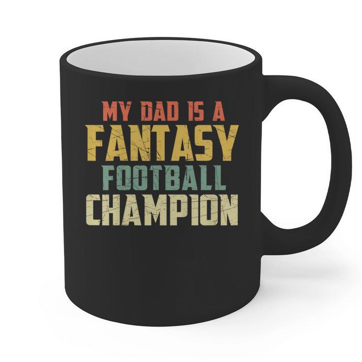 Fantasy Football Dad Champion Vintage Draft Party Graphic Print Coffee Mug