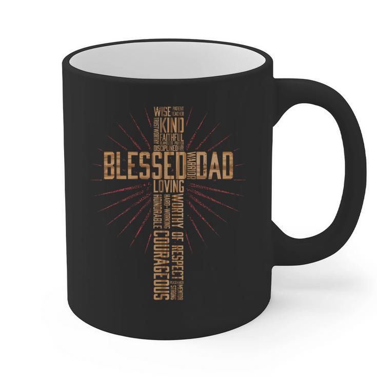 Father's Day Dad Husband Blessed Dad Christian Graphic Print Coffee Mug