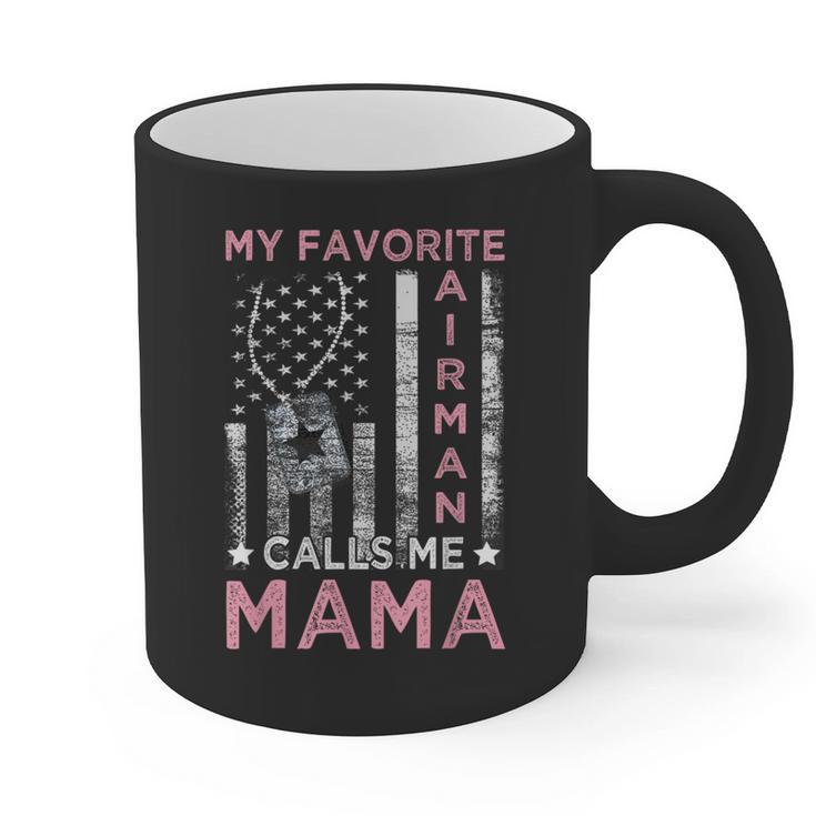 My Favorite Airman Calls Me Mama Airman Graduation Mom Graphic Print Coffee Mug