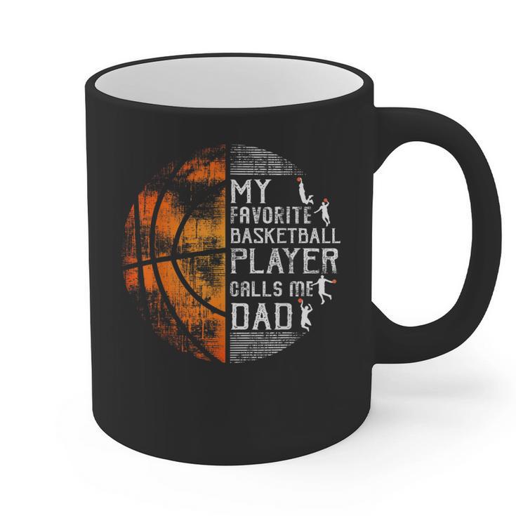 My Favorite Basketball Player Calls Me Dad Basketball Dad Graphic Print Coffee Mug