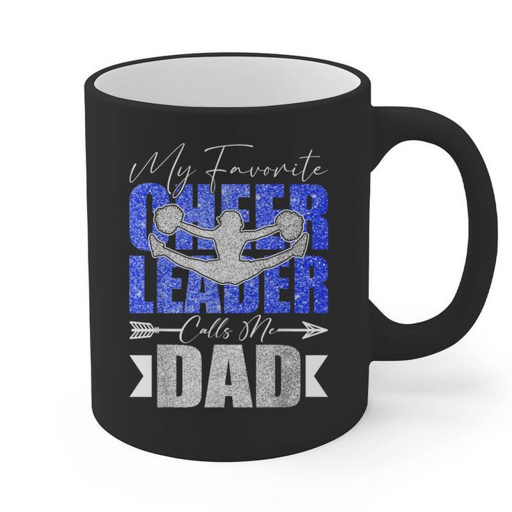 My Favorite Cheerleader Calls Me Dad Cheer Dad Fathers Day Graphic Print Coffee Mug