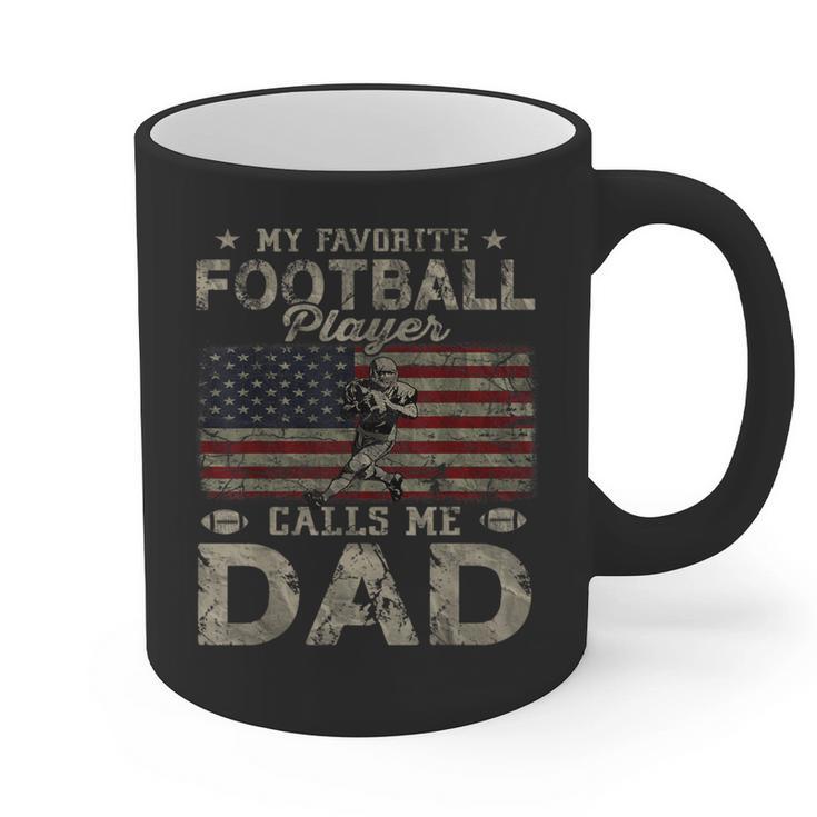 My Favorite Football Player Calls Me Dad Father's Day Graphic Print Coffee Mug