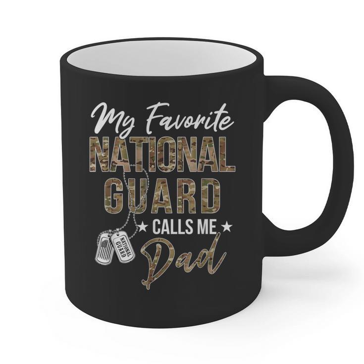 My Favorite National Guard Calls Me Dad Military Family Graphic Print Coffee Mug