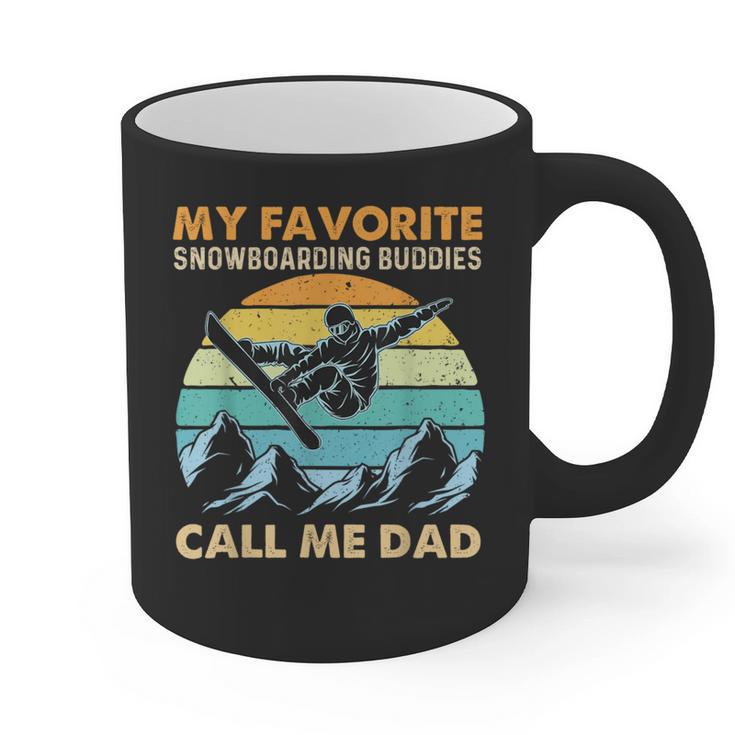 My Favorite Snowboarding Buddies Call Me Dad Snowboarder Graphic Print Coffee Mug