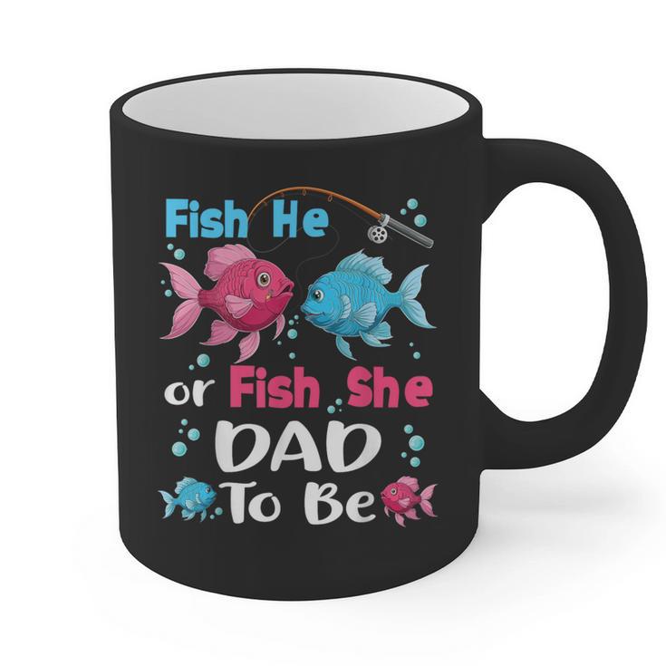 Fish He Or Fish She Gender Reveal Family Matching Dad Graphic Print Coffee Mug
