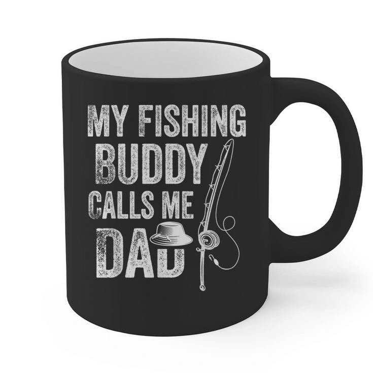 My Fishing Buddy Calls Me Dad Fisherman Graphic Print Coffee Mug