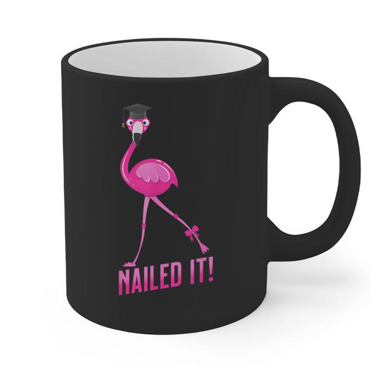 Flamingo Nailed It Graduation Flamingo Graphic Print Coffee Mug