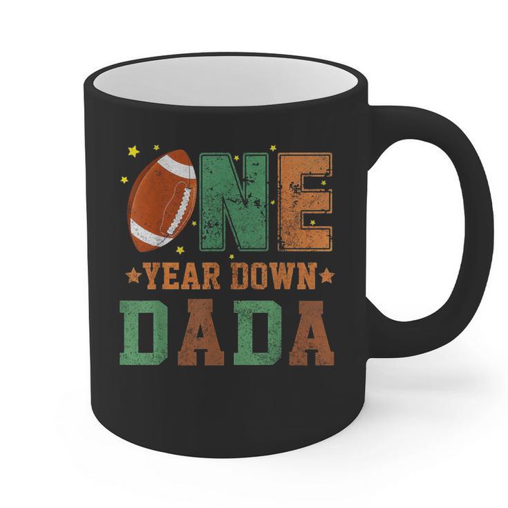 Football 1st Year One Down Dada Birthday For Dad Daddy Graphic Print Coffee Mug