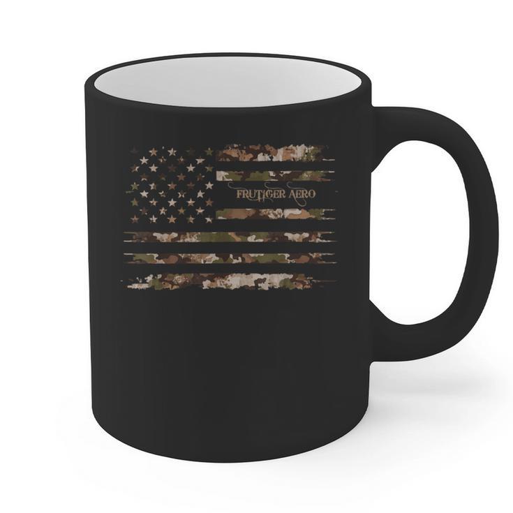 Frutiger Aero Aesthetic Retro Tech Camo Distressed American Graphic Print Coffee Mug