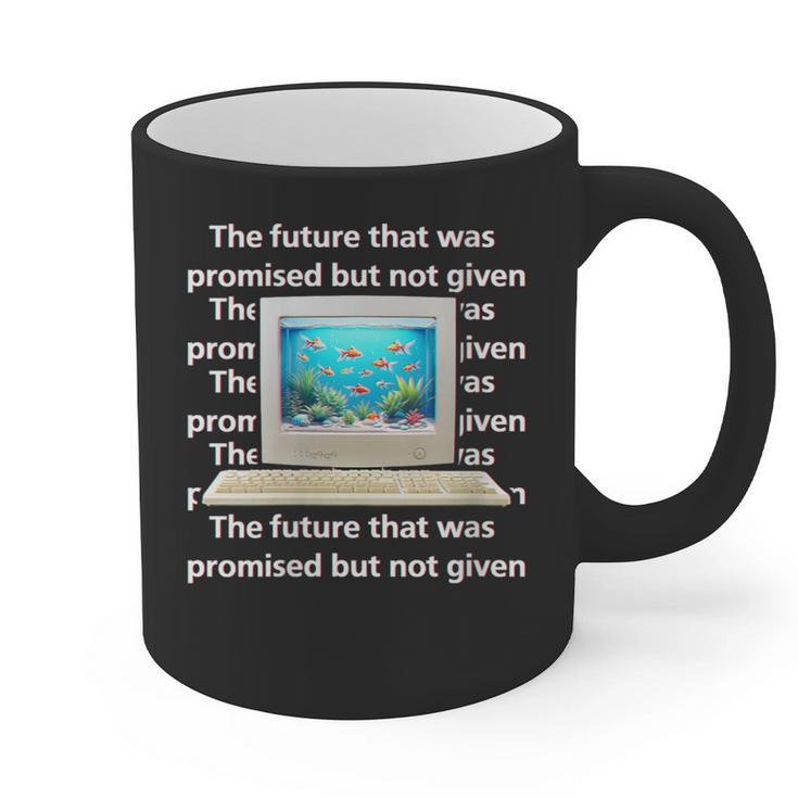 Frutiger Aero Aesthetic Tech The Future That Was Promised Graphic Print Coffee Mug