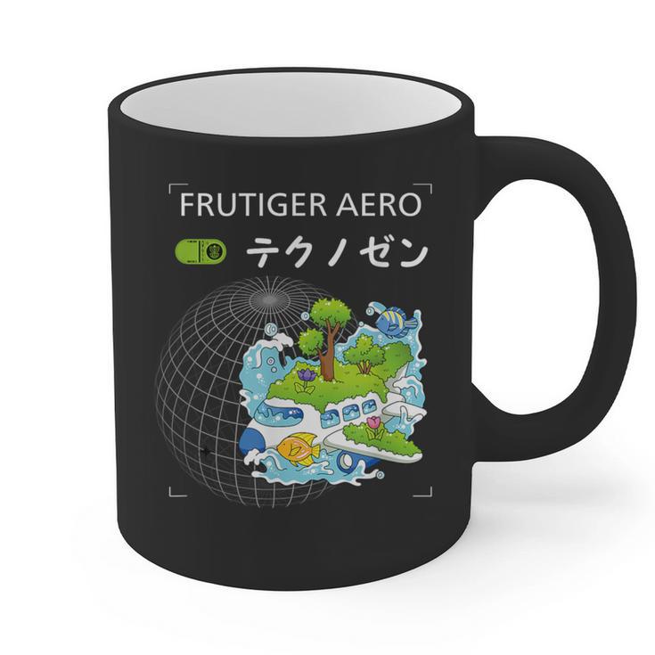 Frutiger Aero Y2K Fashion Trends Statement Piece Tech Orbite Graphic Print Coffee Mug