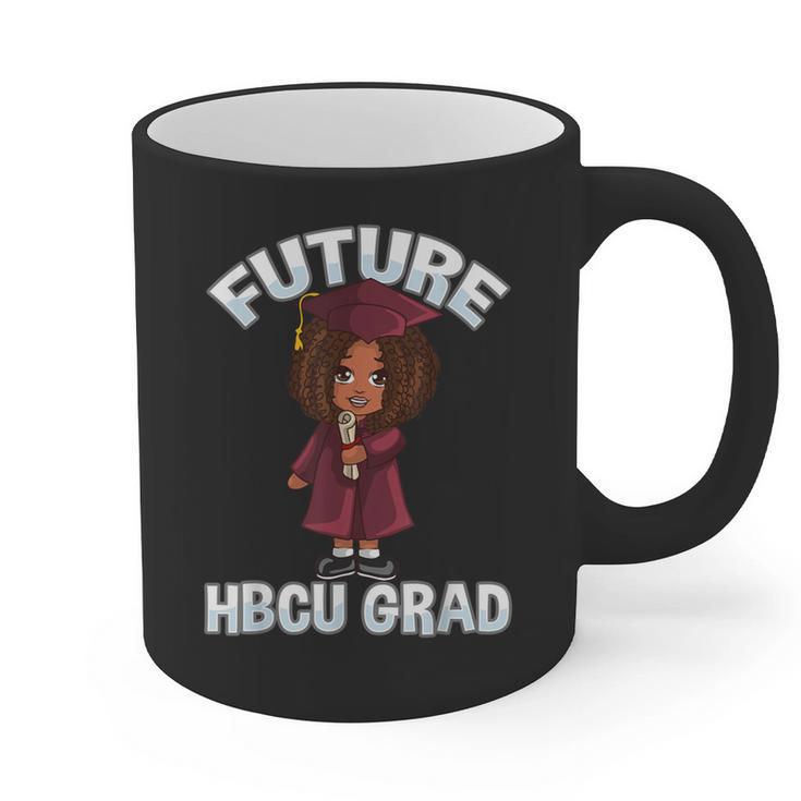Future HBCU Grad Girl Wearing Graduation Gown Graphic Print Coffee Mug