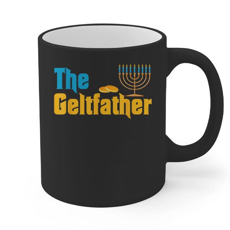 Gelt Father Hanukkah Menorah Jewish Dad Pajamas Graphic Print Coffee Mug