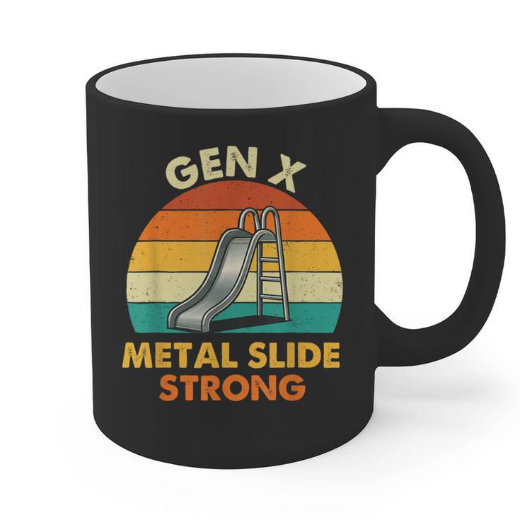 Gen X Slide Strong Generation X Gen Xer Nostalgia Graphic Print Coffee Mug