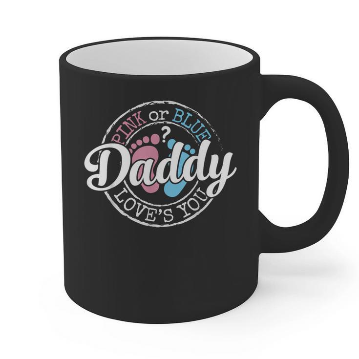 Gender Reveal Dad Daddy To Be Pink Or Blue Baby Shower Graphic Print Coffee Mug