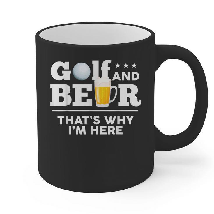 Golf And Beer Joke Dad Fathers Day Drinking Birthday Small Graphic Print Coffee Mug
