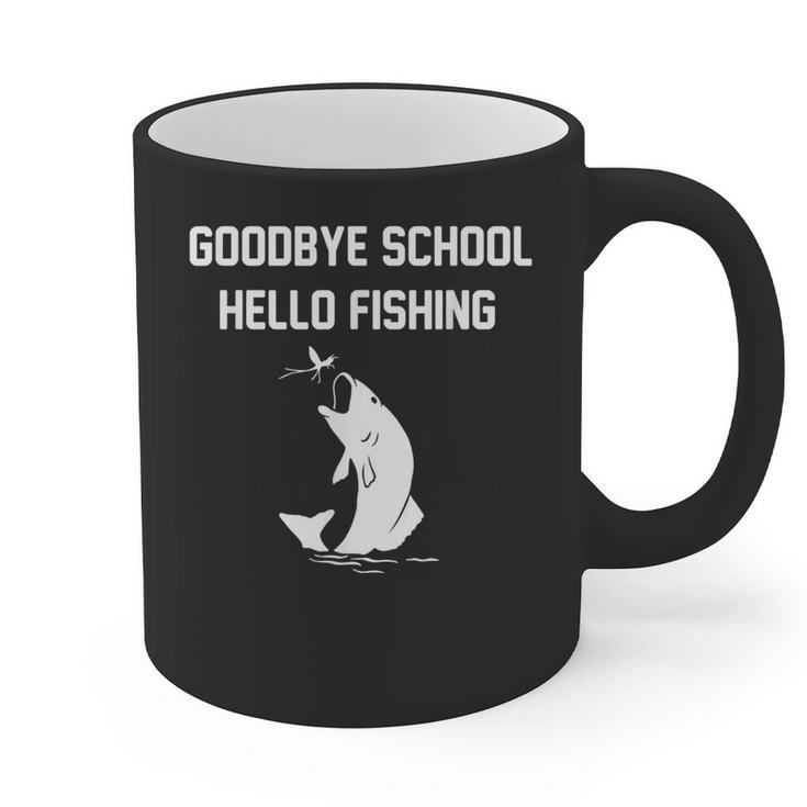 Goodbye School Hello Fishing Graduation T-Shirt Graphic Print Coffee Mug