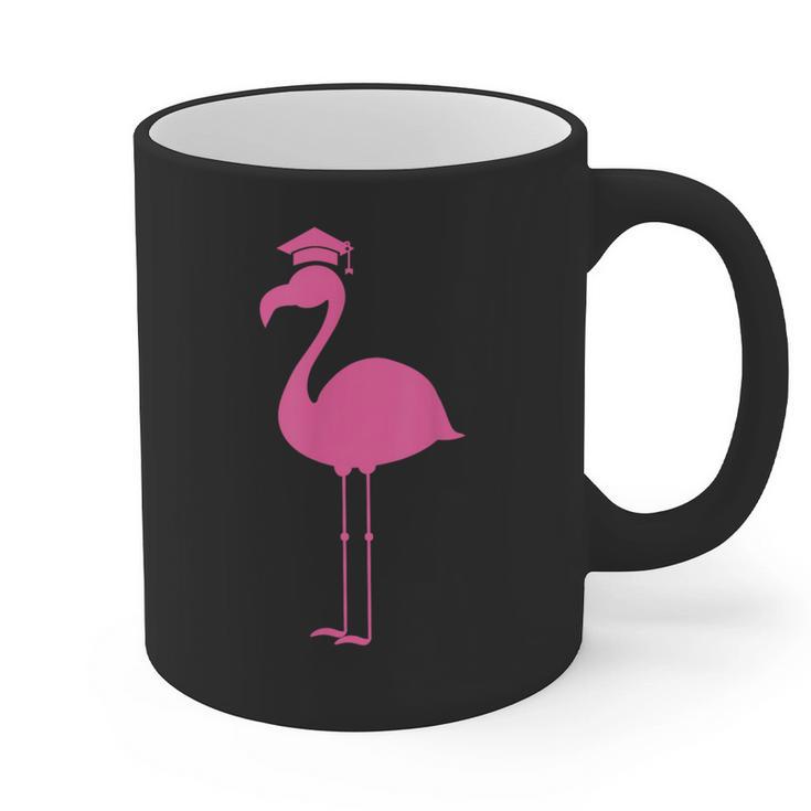 Graduate Cute Pink Flamingo Graduation Graphic Print Coffee Mug